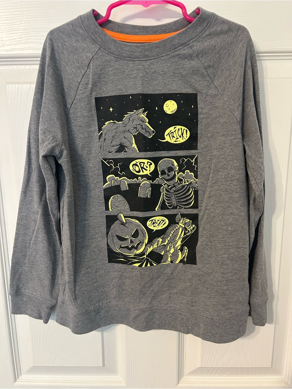 Boys, Cat & Jack, Halloween Long-Sleeve Graphic Tee w/Glow in the dark graphics